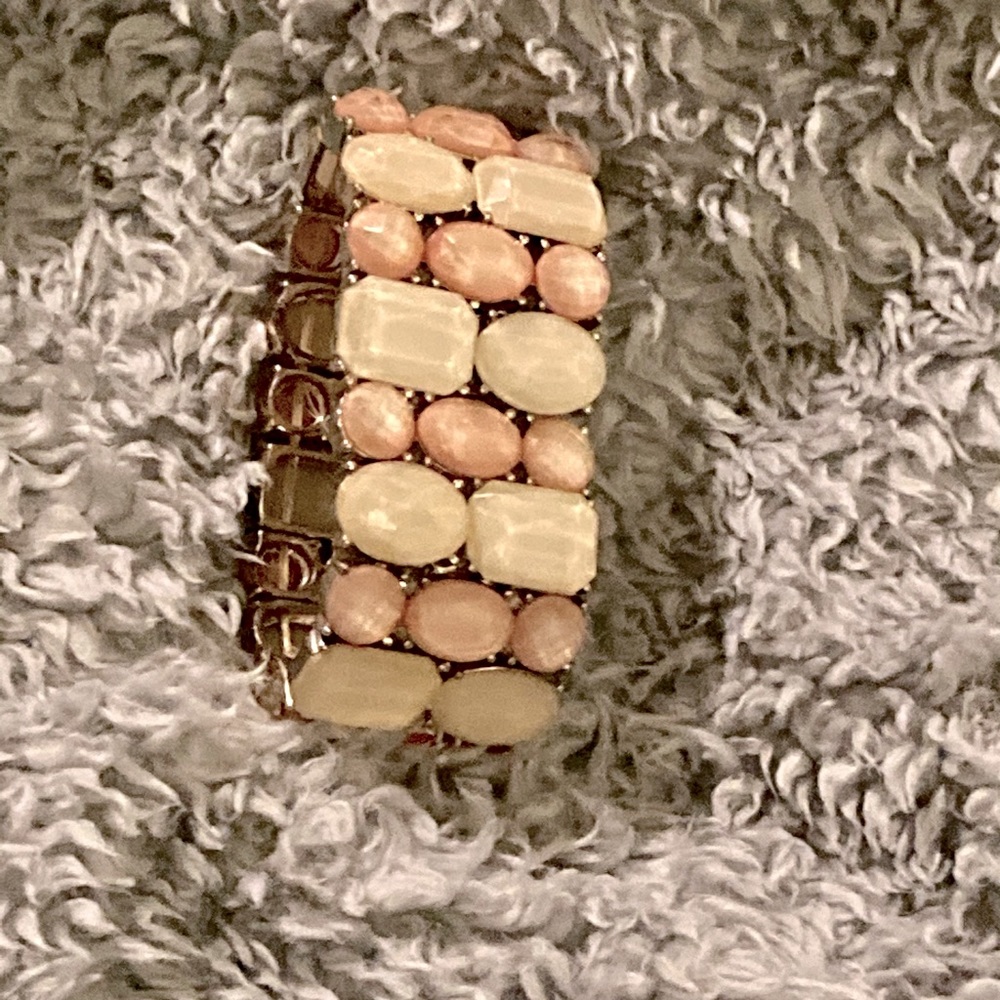 Pink and cream bracelet